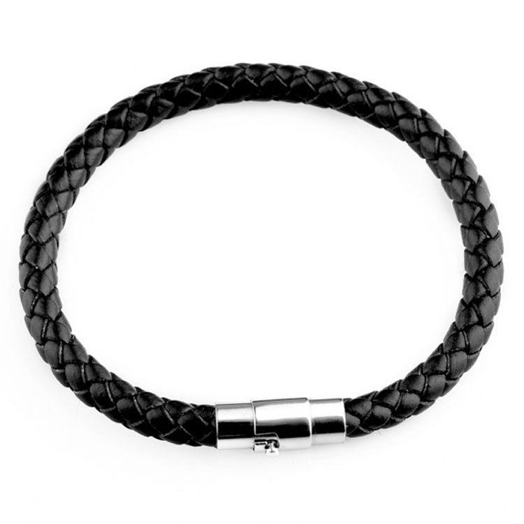 Titanium Steel Men Magnetic Buckle Genuine Leather Braid Bracelet In 20cm for Man Bangle Charm Couple Bracelet Jewel rope bracelets