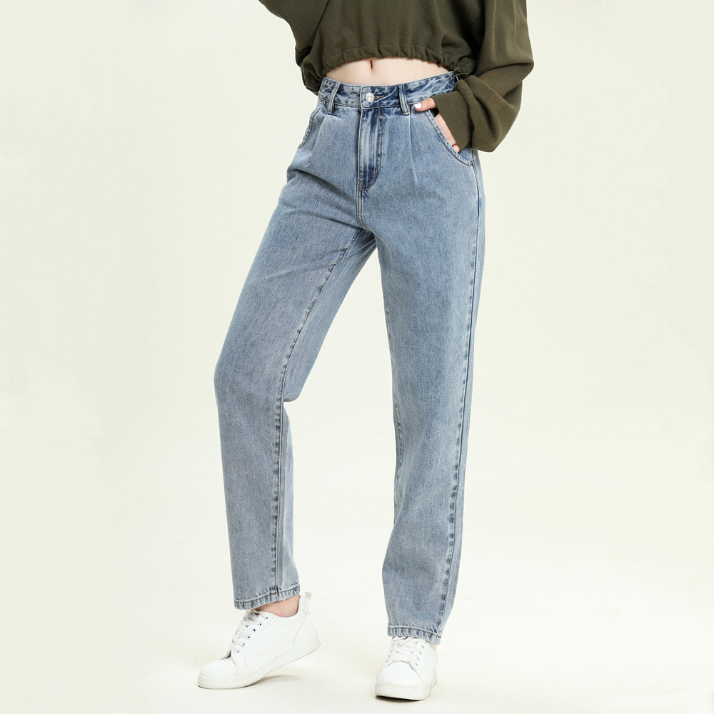High Waist Straight Jeans Women Autumn Winter Boyfriend Loose Denim Pants Female Casual Classic Long Jean New Pants 201105