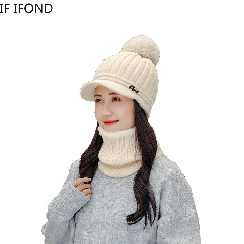 2020 Winter knitted Scarf Caps Women Thick Neck Warm Beanie Skullies Hat Ladies Girls Big Fur pom poms ball Ski bonnet, White
2020 Winter knitted Scarf Caps Women Thick Neck Warm Beanie Skullies Hat Ladies Girls Big Fur pom poms ball Ski bonnet, White