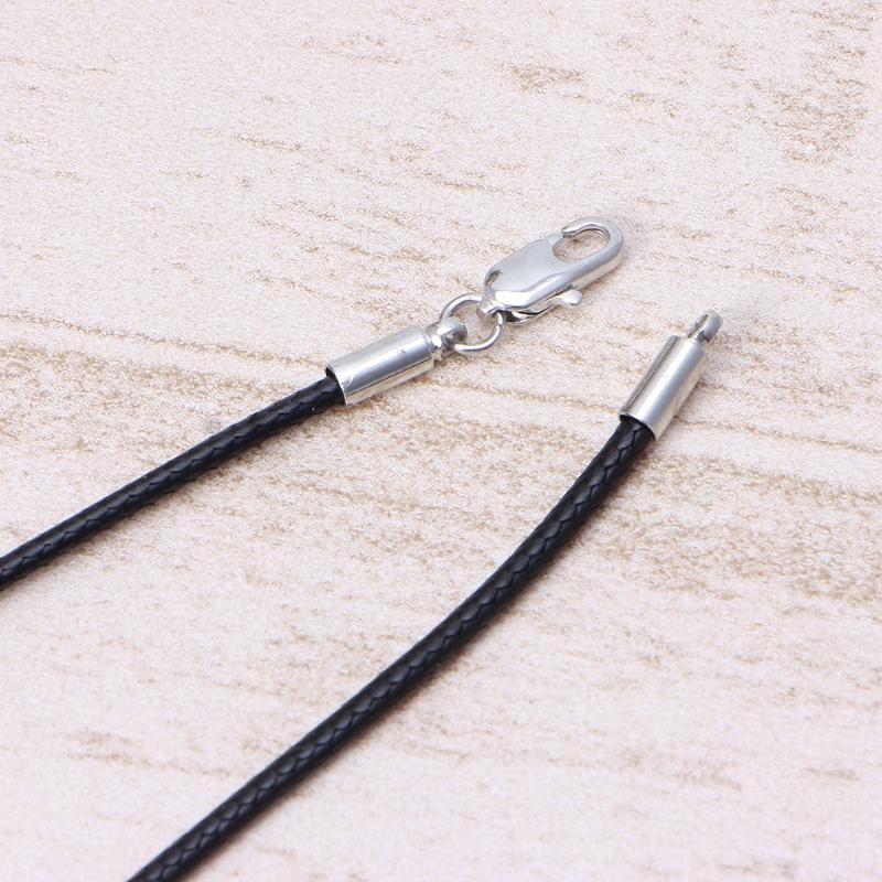 High Quality Black Silk Leather Cord Chain Necklace Rope with Lobster Claw Clasp 875B
High Quality Black Silk Leather Cord Chain Necklace Rope with Lobster Claw Clasp 875B