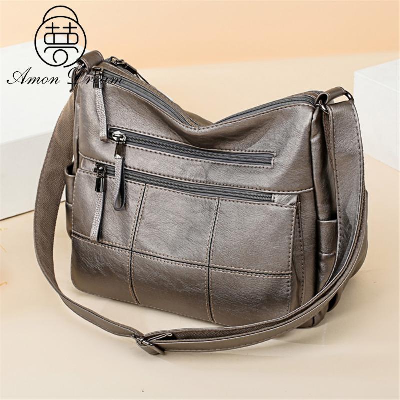 Multiple Pockets Large Capacity PU Leather Shoulder Crossbody Bags For Women 2021 Casual Female Trending Bag Designer Handbags, Bronze
Multiple Pockets Large Capacity PU Leather Shoulder Crossbody Bags For Women 2021 Casual Female Trending Bag Designer Handbags, Bronze