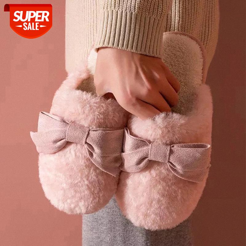Winter Slippers Women 2020 Home Warm Thick Plush Slippers Indoor House Flat Couple Cotton Shoes Cute Bow Furry Ladies Slides #Ad6O, Beige
Winter Slippers Women 2020 Home Warm Thick Plush Slippers Indoor House Flat Couple Cotton Shoes Cute Bow Furry Ladies Slides #Ad6O, Beige