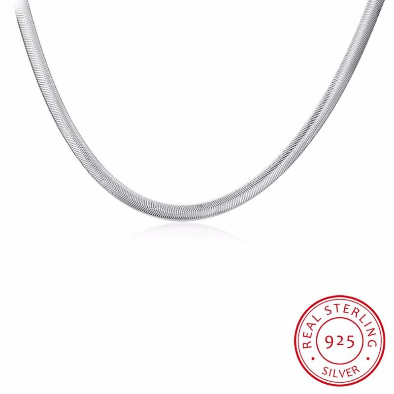 Chains 2021 Fashion Punk Collar Necklace 925 Silver Simple Design Clavicle Flat Snake For Women Jewelry
Chains 2021 Fashion Punk Collar Necklace 925 Silver Simple Design Clavicle Flat Snake For Women Jewelry