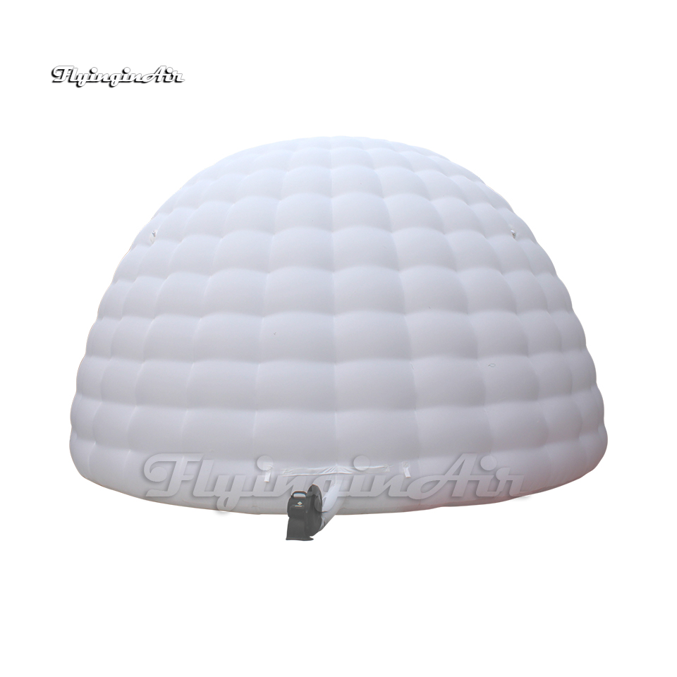 Yard Shade Inflatable Tent White Playhouse 6m/8m Advertising Igloo Blow Up Dome Tent For Outdoor Party Events
