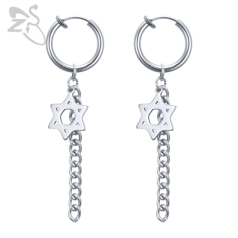 ZS Star of David Hoop Earrings with Long Link Chain No Pieercing Earrings for Men Hip Hop Jewelry Male Biker Accessories Gifts
ZS Star of David Hoop Earrings with Long Link Chain No Pieercing Earrings for Men Hip Hop Jewelry Male Biker Accessories Gifts