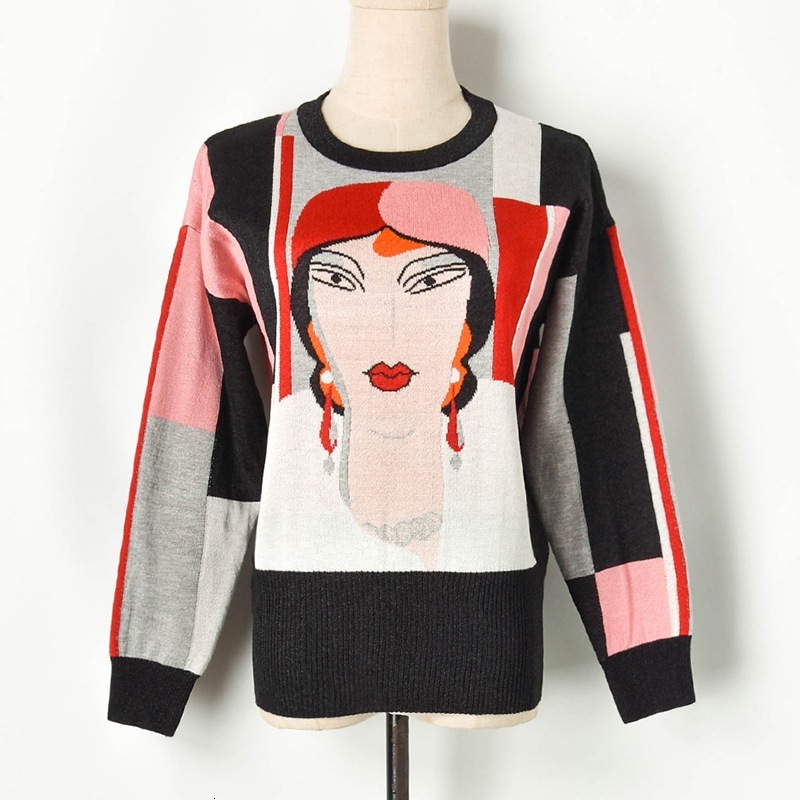 New European Style Bluffs for Women of the Girl in Cartoon Pullovers 2021 Autumn Gross Jumpers Female O-neck Basic Top Keem, Picture color
New European Style Bluffs for Women of the Girl in Cartoon Pullovers 2021 Autumn Gross Jumpers Female O-neck Basic Top Keem, Picture color