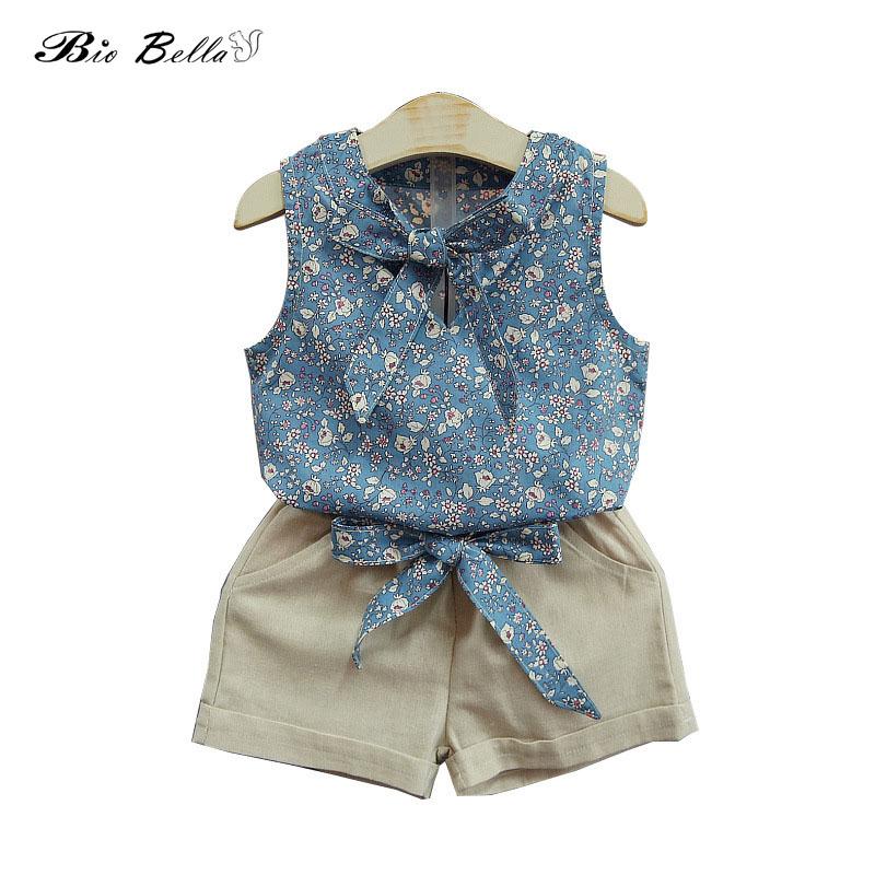 2021 Casual Girl Set Sleeveless Shirts+Shorts 2pcs Baby Girl Clothes Sets Bow Decor Conjuntos Infantis 2-6 Years, Blue
2021 Casual Girl Set Sleeveless Shirts+Shorts 2pcs Baby Girl Clothes Sets Bow Decor Conjuntos Infantis 2-6 Years, Blue
