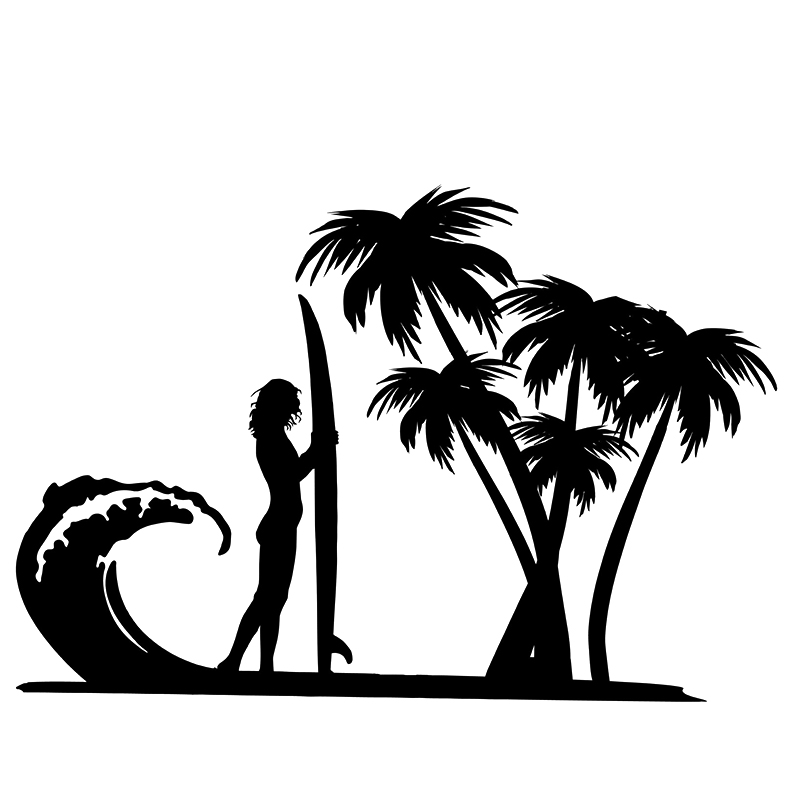 18*12.2cm Surf Girl Ocean Waves Die Cut Vinyl Decal Car Accessories Motorcycle Helmet Car Styling, Color
18*12.2cm Surf Girl Ocean Waves Die Cut Vinyl Decal Car Accessories Motorcycle Helmet Car Styling, Color