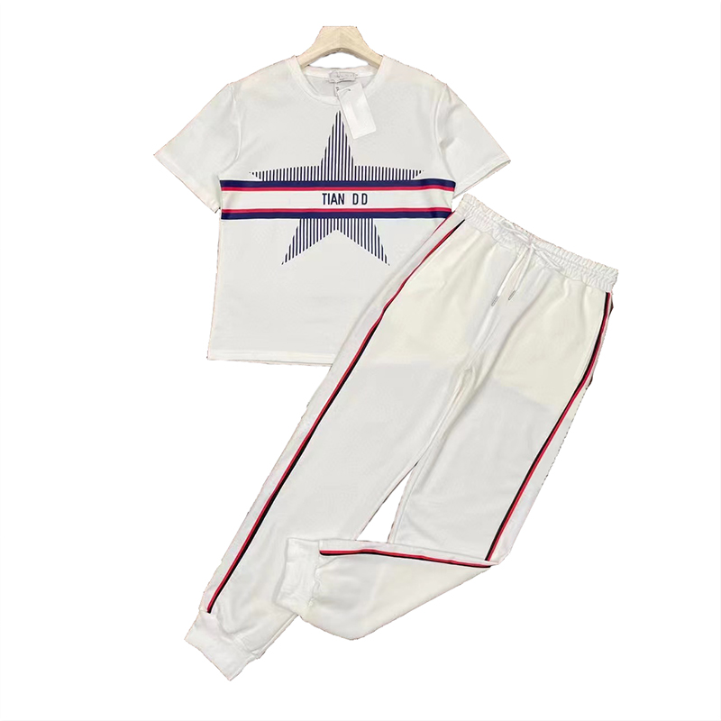 Women's Tracksuits Designer Brand Fashion T-shirts and Long Pants Two Piece Set Female Outfit O-Neck Cotton Tops Casual Summer Clothes, #7
Women's Tracksuits Designer Brand Fashion T-shirts and Long Pants Two Piece Set Female Outfit O-Neck Cotton Tops Casual Summer Clothes, #7
