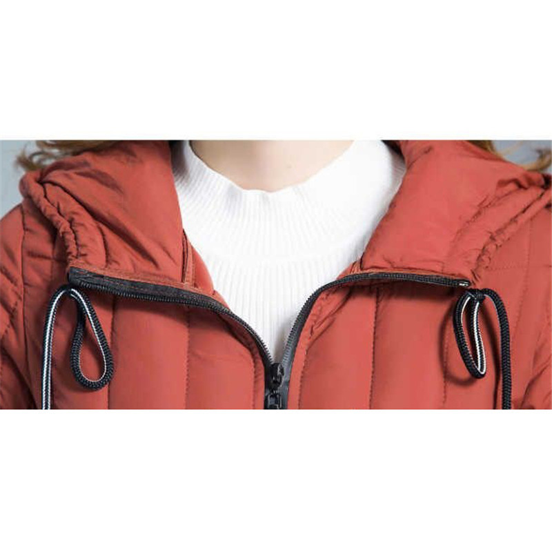 Winter Jacket Women Black Caramel XL 6XL Plus Size Loose Light Thin Cotton Coat 20 Korean Fashion Long Slim Hooded Parkas CX1021 200928
