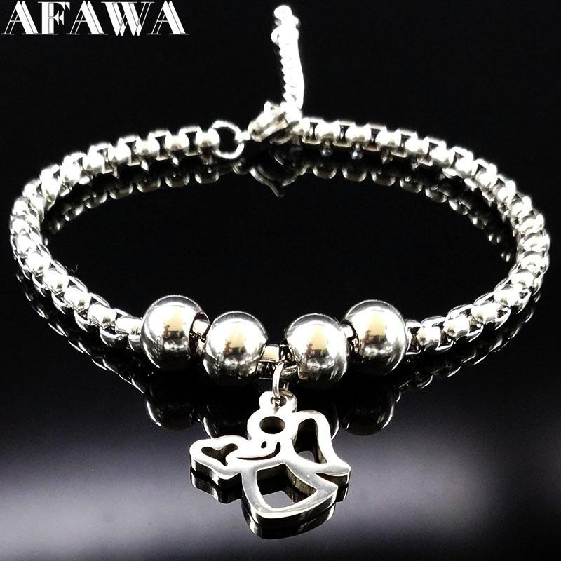 2020 Angel Stainless Steel Bracelet for Women Silver Color Stainless Steel Bead Bracelet Jewelry pulsera BB1101C
2020 Angel Stainless Steel Bracelet for Women Silver Color Stainless Steel Bead Bracelet Jewelry pulsera BB1101C