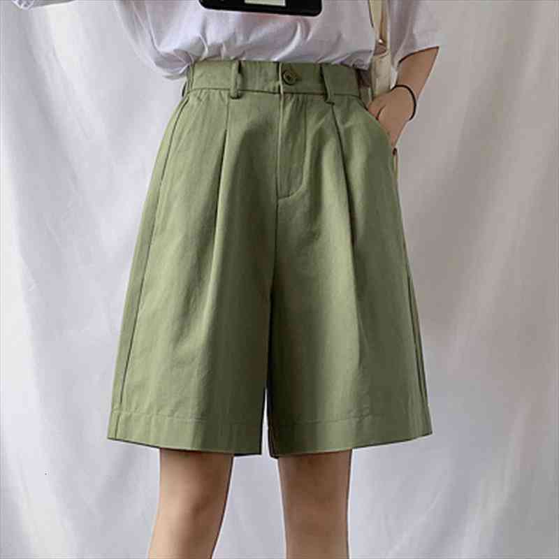 Women Bermuda Shorts Cotton Cargo High Waist Wide Leg Front Pleats Plus Size Female Loose Casual Outfit Bottoms K1078, White;black
Women Bermuda Shorts Cotton Cargo High Waist Wide Leg Front Pleats Plus Size Female Loose Casual Outfit Bottoms K1078, White;black