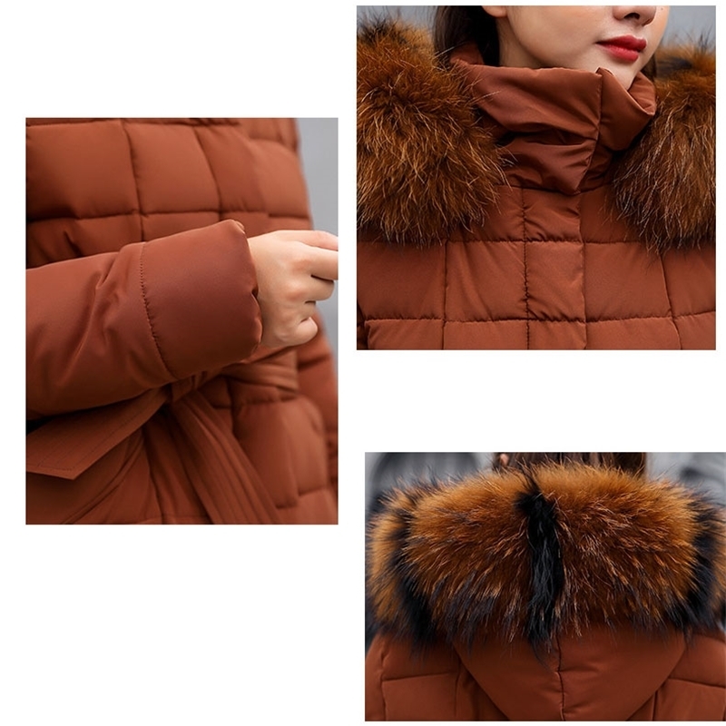 Women's Down Parkas Arrival Fashion Slim Women Winter Jacket Cotton Padded Warm Thicken Ladies Coat Long Coats Parka Womens Jackets L82804 201027