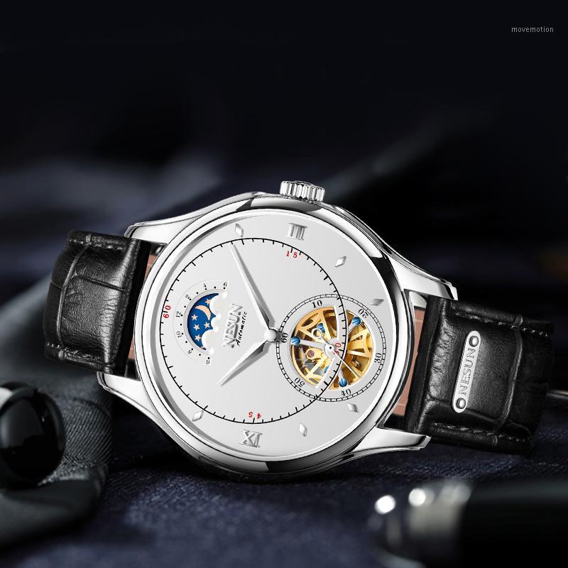 New NESUN Business Hollow Moon Phase Outdoor Waterproof Watch Men's Large Dial Leather Automatic Mechanical Watches1, Rosewhite
New NESUN Business Hollow Moon Phase Outdoor Waterproof Watch Men's Large Dial Leather Automatic Mechanical Watches1, Rosewhite