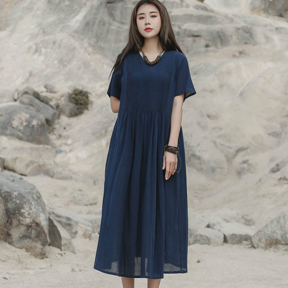 Literary Style Retro Cotton Linen Womens 2021 Spring Fahion Simple Color Round Neck Mid Length Dress K8sn, White
Literary Style Retro Cotton Linen Womens 2021 Spring Fahion Simple Color Round Neck Mid Length Dress K8sn, White