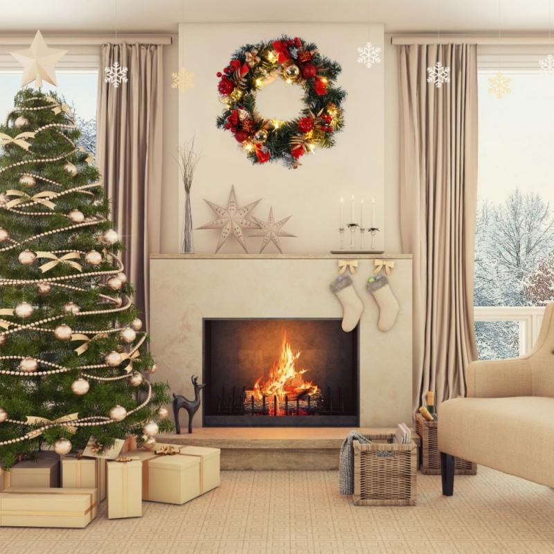 Spruce Christmas Wreath With LED Light Front Door Hanging Garland Holiday Home Product
Spruce Christmas Wreath With LED Light Front Door Hanging Garland Holiday Home Product