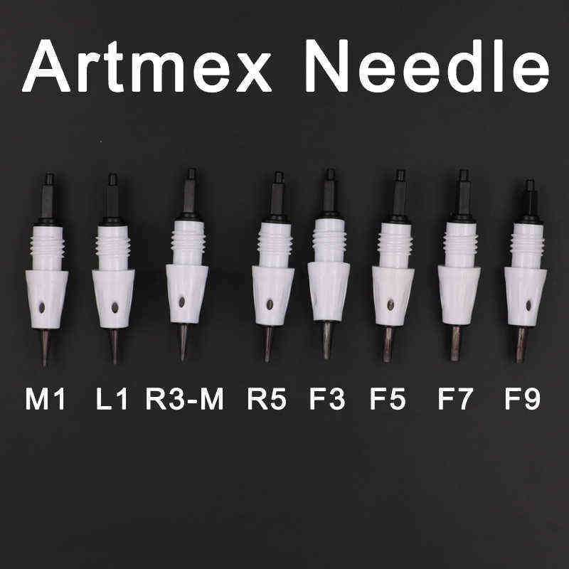 Screw 50pcs ARTMEX-V series V3 V6 V8 V9 Artmex Needles For PMU Tattoo Tip Permanent Makeup Tools Electric Pen Eyebrows Eyeliner 211229