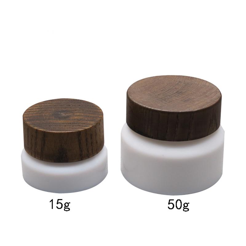 15/50g High Qualtiy White Porcelain Glass Jar With Wood Cap Cream Jar Mask Cream Refillable Empty Cosmetic Makeup Container
15/50g High Qualtiy White Porcelain Glass Jar With Wood Cap Cream Jar Mask Cream Refillable Empty Cosmetic Makeup Container