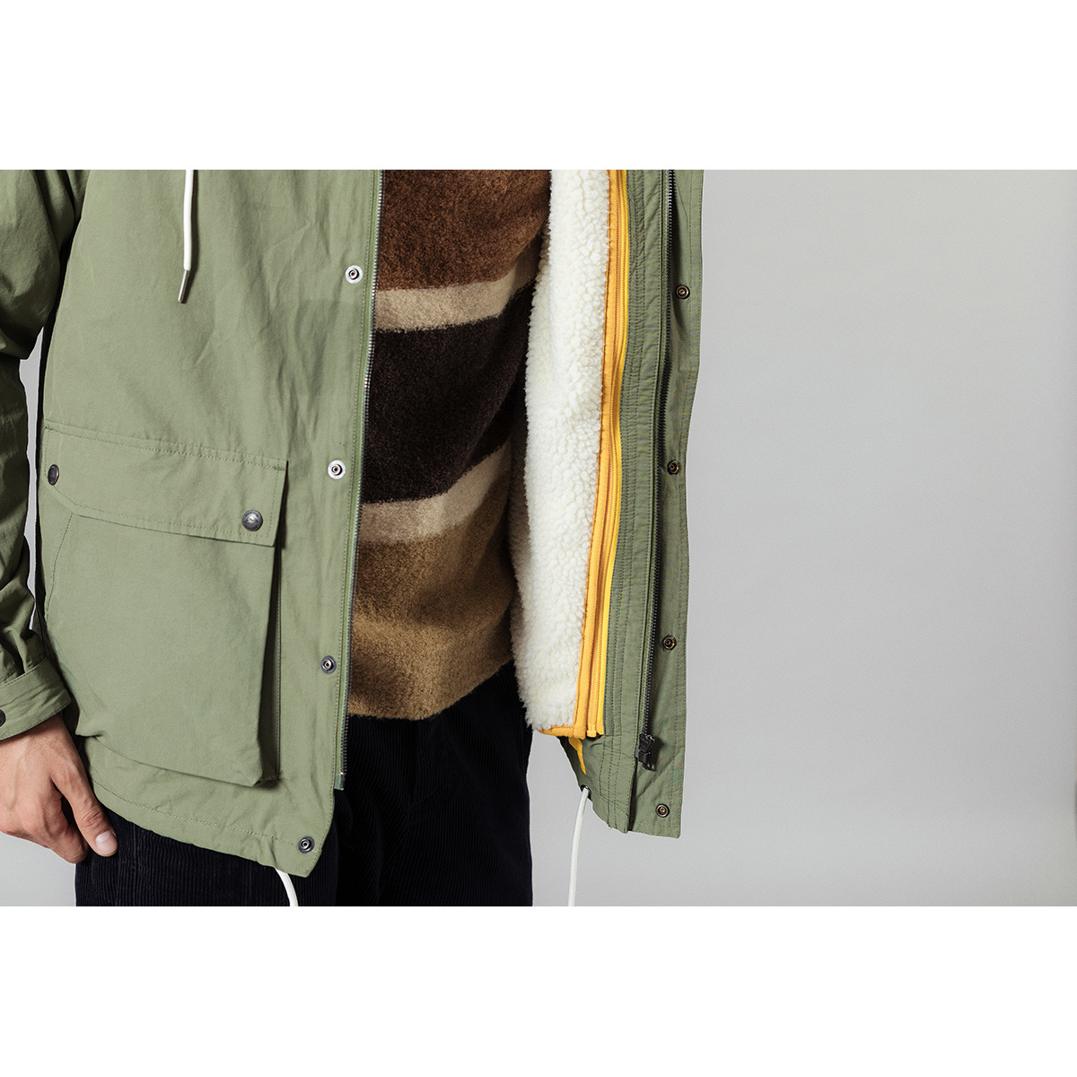 SIMWOOD autumn winter new fleece inner vest removable coats men fashion warm long jackets hooded plus size outerwear 980606 201214