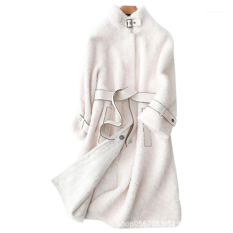 Real Fur Winter Coat Women Clothes 2021 Korean Fashion Thick Sheep Wool Jacket + Belt Warm Long Coats Hiver 8960051, White
Real Fur Winter Coat Women Clothes 2021 Korean Fashion Thick Sheep Wool Jacket + Belt Warm Long Coats Hiver 8960051, White