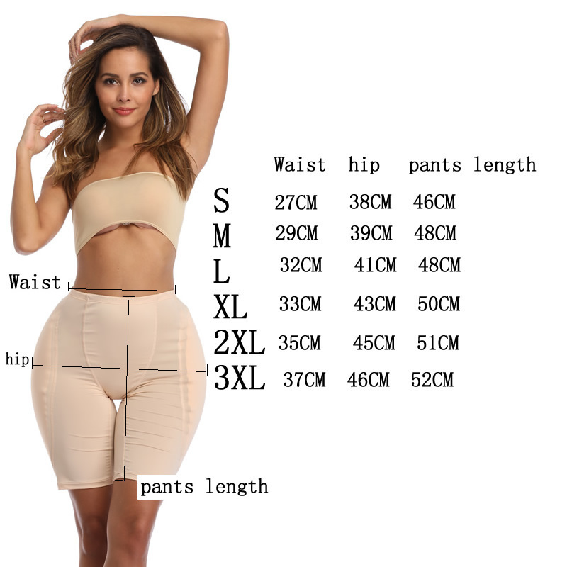 6XL Padded Hip Panties Booty Lifter Butt Enhancers Inserts Shaper Waist Trainer Underwear 201223