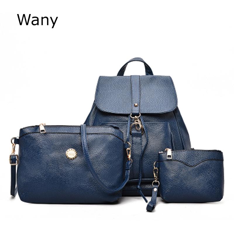 Women backpack fashion 3 pcs/set backpacks all-match tide preppy style bag student bags, Blue
Women backpack fashion 3 pcs/set backpacks all-match tide preppy style bag student bags, Blue