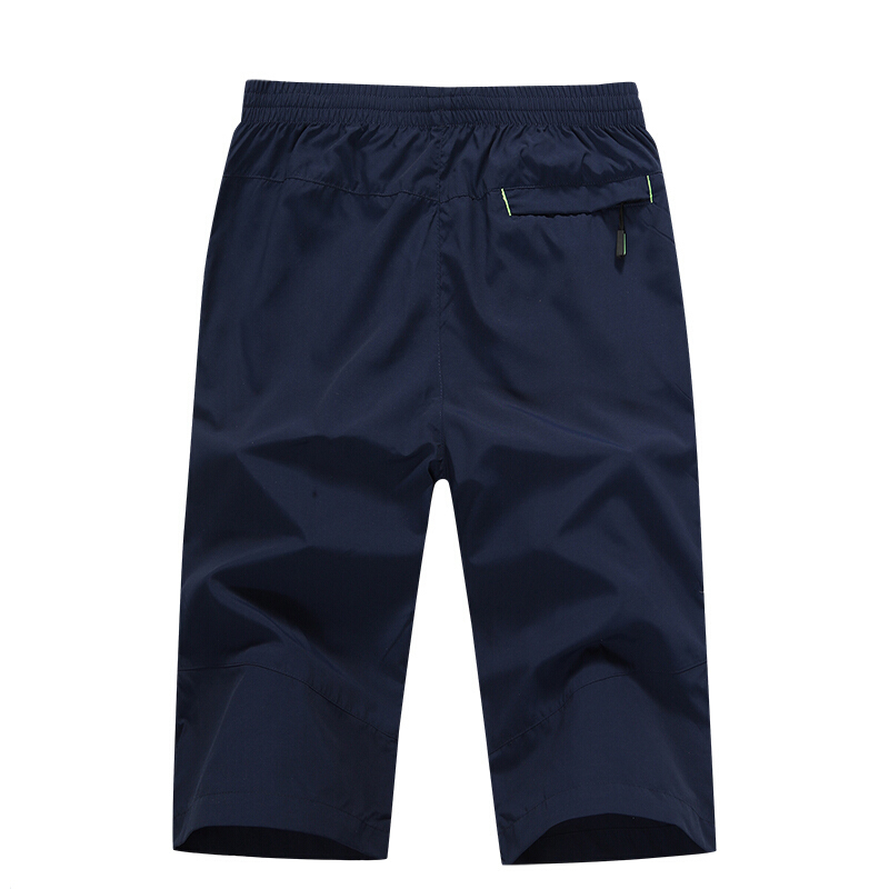 Long Shorts Men Board Quick Dry Zipper Pockets Elastane Bermuda Male Thin Lightweight Stretch Capri Elastic Mens Shorts Summer Y200403