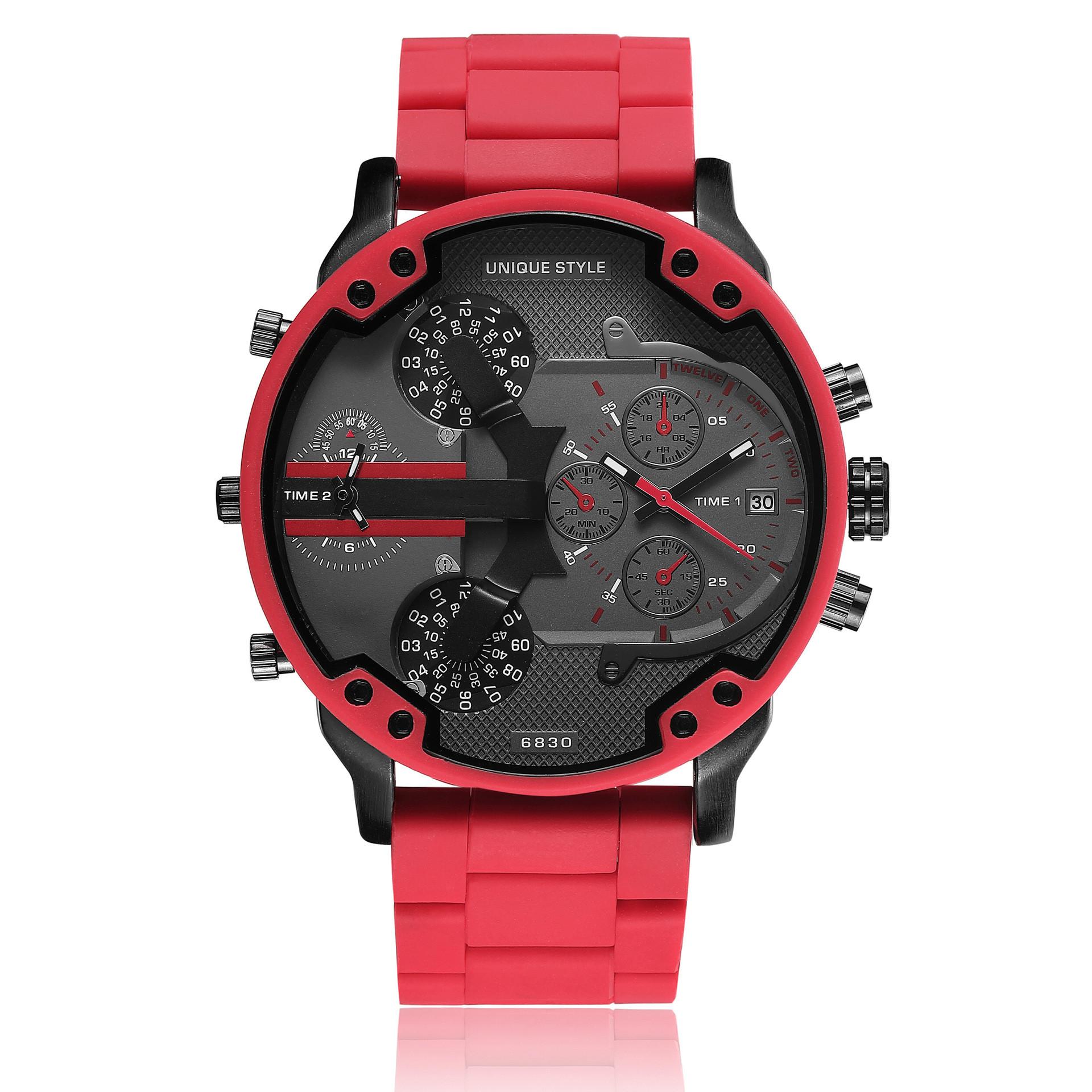 Hot selling sports men's quartz watch DZ red watch iced out watch large dial steel belt folding buckle, Green
Hot selling sports men's quartz watch DZ red watch iced out watch large dial steel belt folding buckle, Green