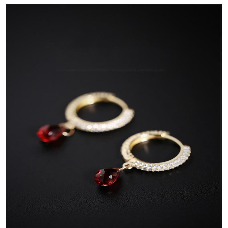 DMBS113 Faceted water drop garnet earrings female authentic 925 silver red gemstones earrings custom
DMBS113 Faceted water drop garnet earrings female authentic 925 silver red gemstones earrings custom
