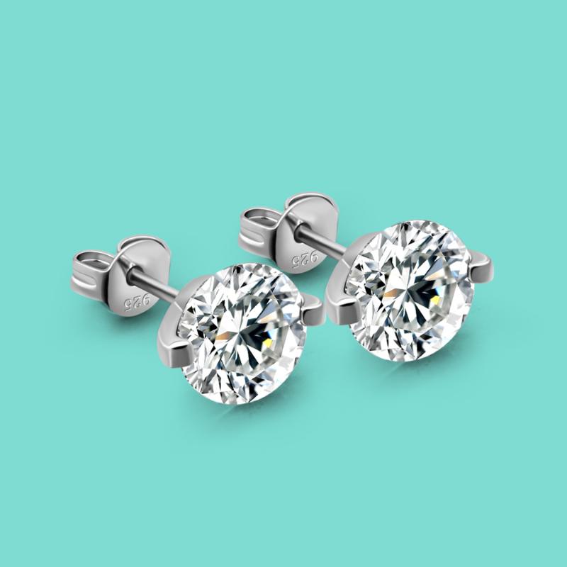 Stud Women's 925 Sterling Silver Earrings Luxury Cubic Zircon Original Wedding Charm Jewelry
Stud Women's 925 Sterling Silver Earrings Luxury Cubic Zircon Original Wedding Charm Jewelry