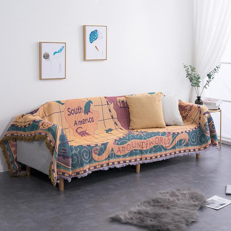 Scandinavian style cotton full-cover sofa blanket, sofa cover, dust cover, towel, blanket1