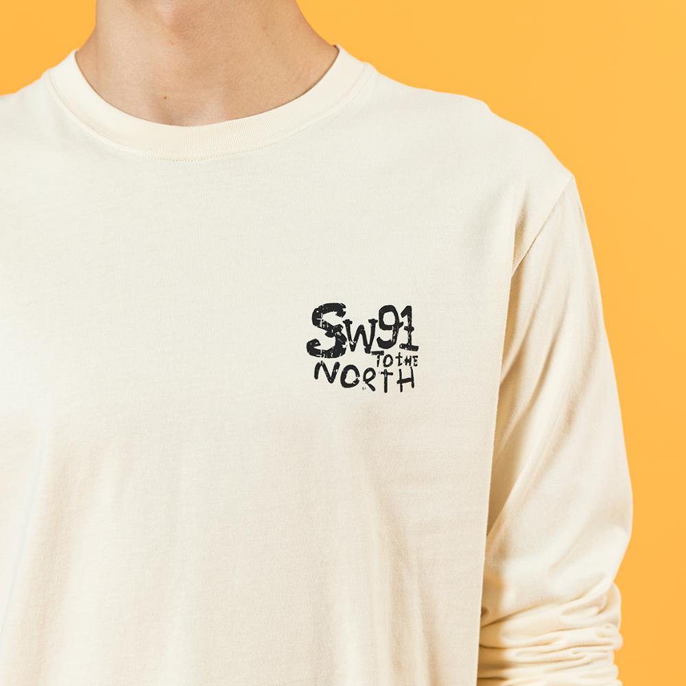 SIMWOOD Autumn New long sleeve tshirt men letter print tops 100% cotton 240g thick plus size comfortable t-shirt 201203