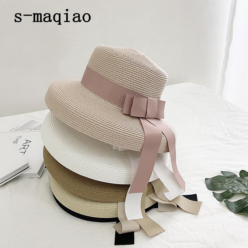 New Summer Sun Hats Women Fashion Girl Straw Hat Ribbon Bow Beach Hat Temperament Straw Flat Top Panama Bone Feminino, White
New Summer Sun Hats Women Fashion Girl Straw Hat Ribbon Bow Beach Hat Temperament Straw Flat Top Panama Bone Feminino, White