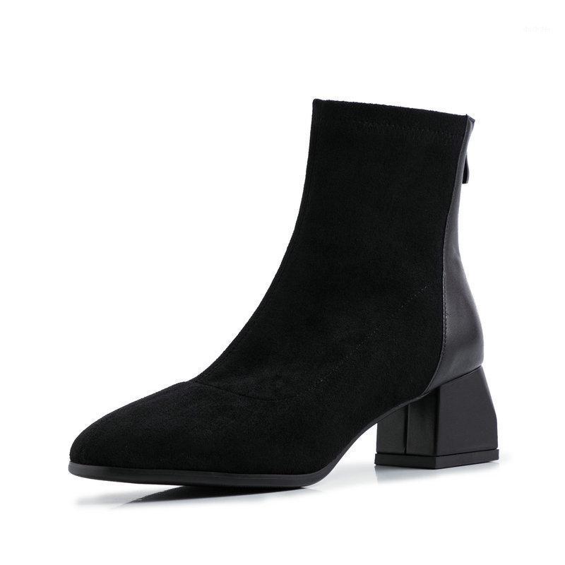 2021 New Autumn Winter Flock Round Toe Concise Ankle Boots Fashion Square High Heel Zipper Party Women Shoes Size 34-431, Black
2021 New Autumn Winter Flock Round Toe Concise Ankle Boots Fashion Square High Heel Zipper Party Women Shoes Size 34-431, Black