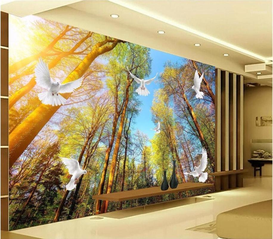 Custom photo mural 3d wallpaper Forest landscape dove decoration painting 3d wall murals wallpaper for living room walls 3 d1, As pic
Custom photo mural 3d wallpaper Forest landscape dove decoration painting 3d wall murals wallpaper for living room walls 3 d1, As pic