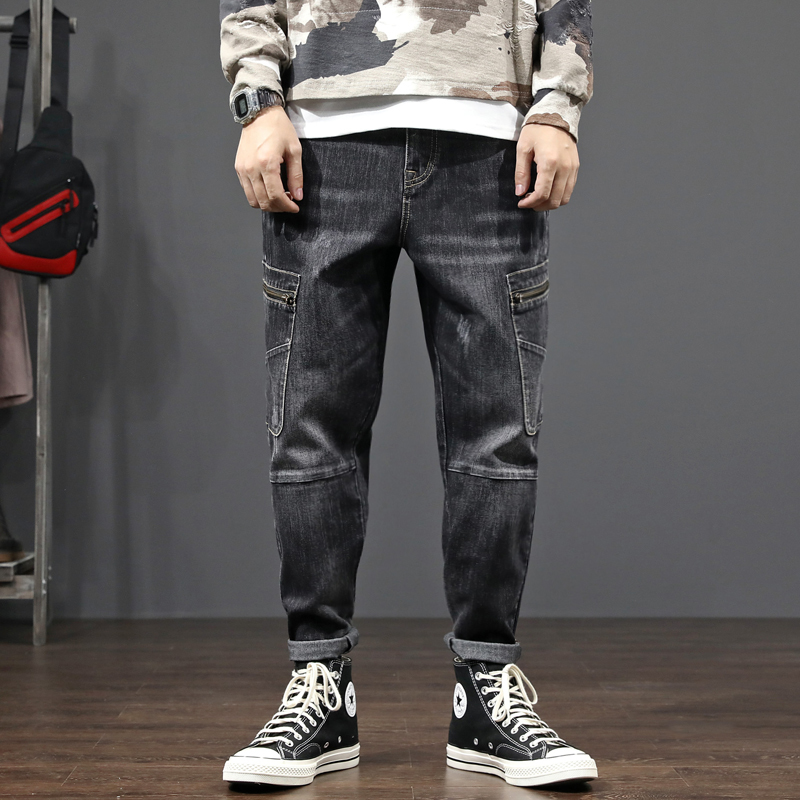 2021 New Male Vintage Fashion Designer Black Pocket Denim Cargo Pants Streetwear Hip Jeans Apss
2021 New Male Vintage Fashion Designer Black Pocket Denim Cargo Pants Streetwear Hip Jeans Apss