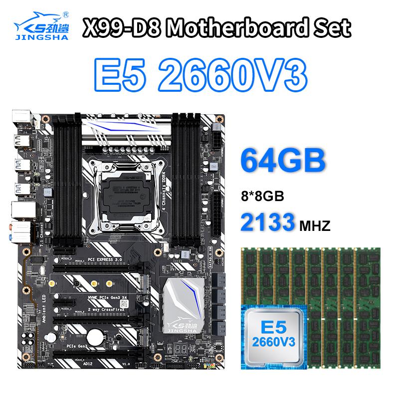 LGA2011-3 X99 D8 PC Gaming Motherboard With E5 2660 V3 8PCS 8GB 2133MHz DDR4 ECC REG Memory NVME M.2 Wifi Slot
LGA2011-3 X99 D8 PC Gaming Motherboard With E5 2660 V3 8PCS 8GB 2133MHz DDR4 ECC REG Memory NVME M.2 Wifi Slot