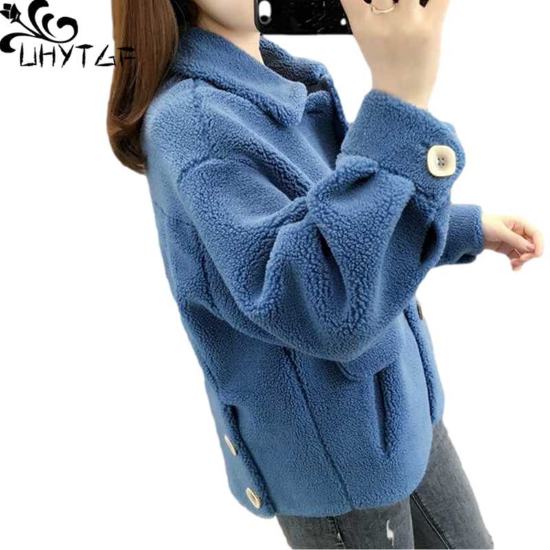 UHYTGF Quality Sheep Shearing Winter Fur Jacket Women' Imitate Lambswool Casual Warm Coat Single-Breasted Short Outerwear 1190, Beige
UHYTGF Quality Sheep Shearing Winter Fur Jacket Women' Imitate Lambswool Casual Warm Coat Single-Breasted Short Outerwear 1190, Beige