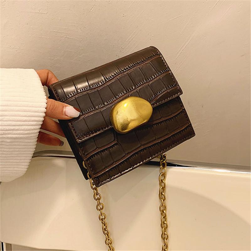 Crocodile Pattern PU Leather Flap Small Square Handbags for Women Lightweight Chain Shoulder Bag Solid Color Crossbody Bags Sac, Black
Crocodile Pattern PU Leather Flap Small Square Handbags for Women Lightweight Chain Shoulder Bag Solid Color Crossbody Bags Sac, Black