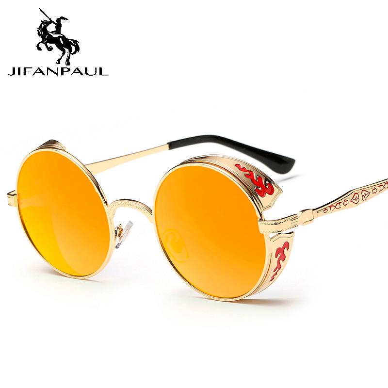 JIFANPAUL Classic trend round sunglasses brand men / women design retro sunglasses UV400 punk metal steam glasses free shipping
JIFANPAUL Classic trend round sunglasses brand men / women design retro sunglasses UV400 punk metal steam glasses free shipping