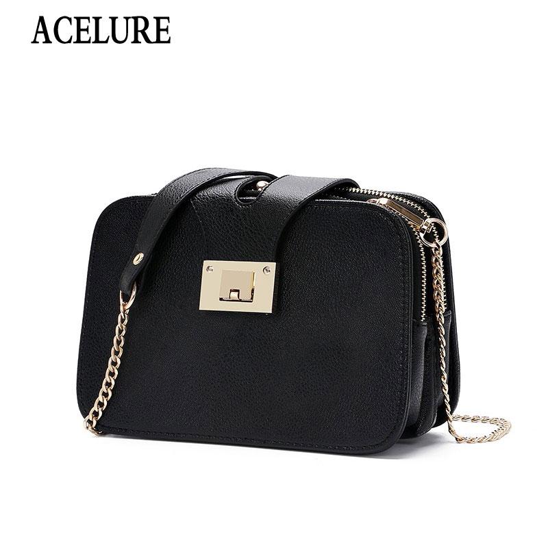 ACELURE New Fashion Shoulder Bags Woman Solid PU Leather Handbag High Quality Ladies Small Soft Metal Chain Flap Messenger Bag, Black
ACELURE New Fashion Shoulder Bags Woman Solid PU Leather Handbag High Quality Ladies Small Soft Metal Chain Flap Messenger Bag, Black
