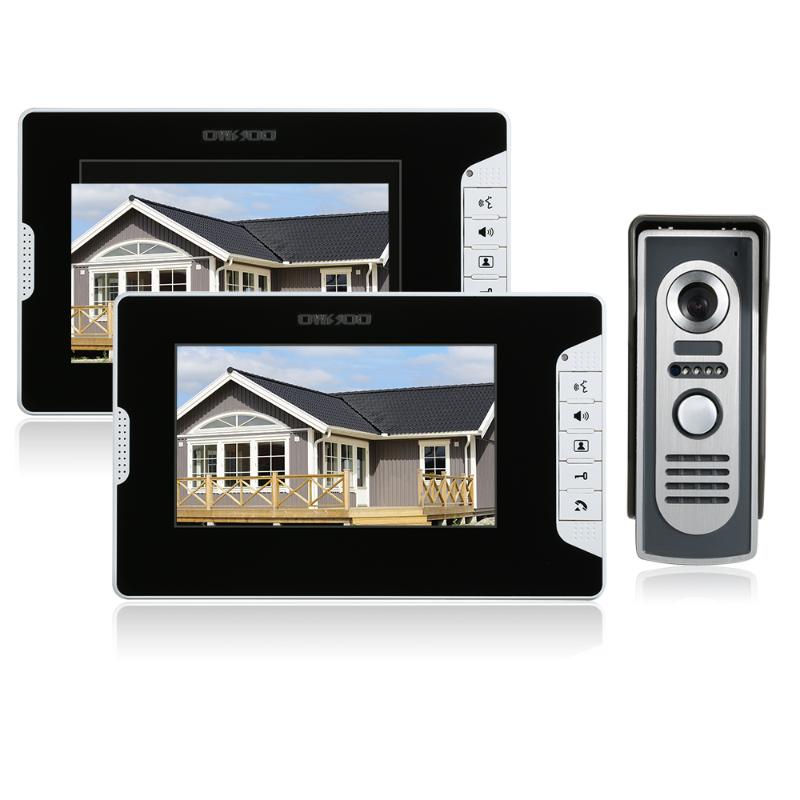 OWSOO 7 Inch Doorbell Intercom Video Door Phone Kit 2 Indoor Monitor 1 Outdoor Camera Electric Lock-control for Home Security
OWSOO 7 Inch Doorbell Intercom Video Door Phone Kit 2 Indoor Monitor 1 Outdoor Camera Electric Lock-control for Home Security