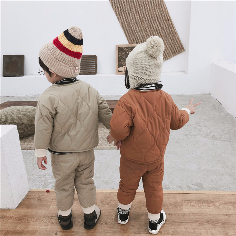 Fashion Children's Clothes Set for Baby Girls Boys Kids Warm Autumn Winter Home ClothingX1019