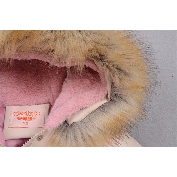 Childrens' jacket for Girls Denim Fur Warm Children's winter Baby girl's cotton clothes baby's Thick padded Toddler coat C1108