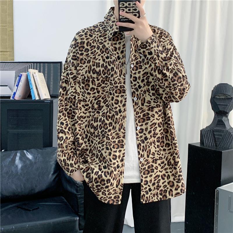 Leopard Shirts for Men Vintage Streetwear Fashions Camisas Para Hombre Loose Camisa Masculina Casual Hip Hop Long Sleeve Shirt, Gray
Leopard Shirts for Men Vintage Streetwear Fashions Camisas Para Hombre Loose Camisa Masculina Casual Hip Hop Long Sleeve Shirt, Gray