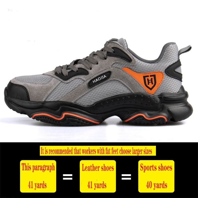 Mens steeltoed work safety casual breathable outdoor shoes antipuncture and comfortable industrial boots Y200915