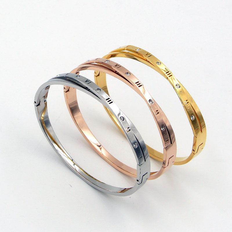 Bangle Fashion Stainless Steel Better Round Crystal Roman Numerals Cross Bracelet Rose Gold Color Woman Party Gift1
Bangle Fashion Stainless Steel Better Round Crystal Roman Numerals Cross Bracelet Rose Gold Color Woman Party Gift1