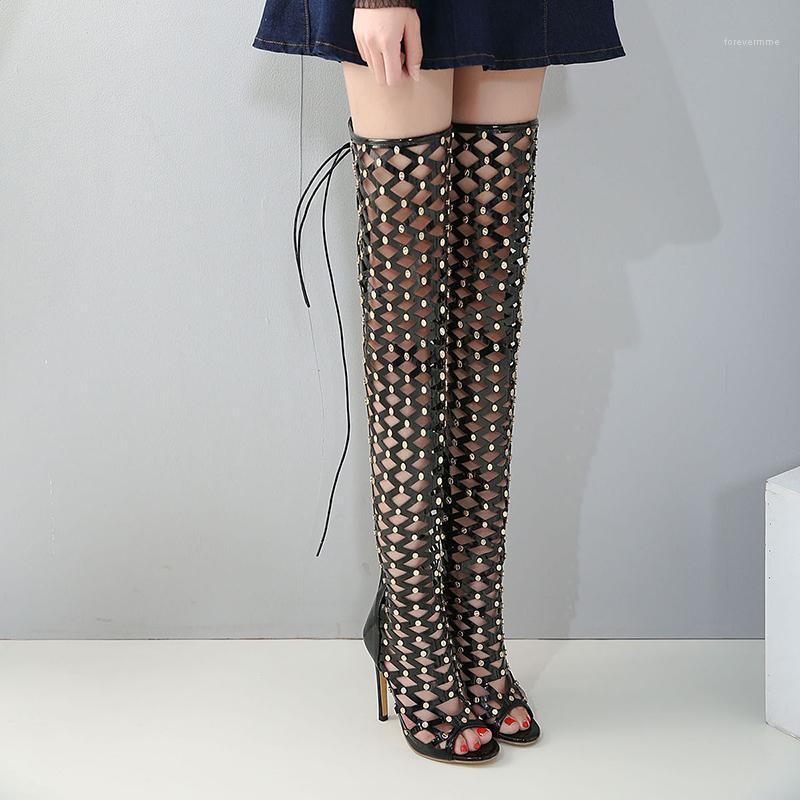 Over The Knee Boots Hollow Sandals Boots Gladiator High Heels Rivet Night Club High Fashion Tassel Lace Up Party Shoes1, Black
Over The Knee Boots Hollow Sandals Boots Gladiator High Heels Rivet Night Club High Fashion Tassel Lace Up Party Shoes1, Black