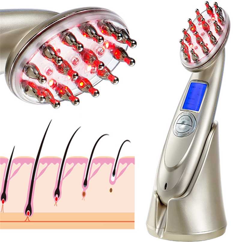 RF Laser Hair Growth Massage Comb Anti Loss Therapy Infrared Red Light EMS Massager Care Brush Radio frequency 211227
RF Laser Hair Growth Massage Comb Anti Loss Therapy Infrared Red Light EMS Massager Care Brush Radio frequency 211227