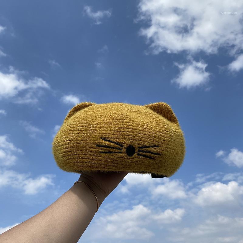 YSYX Women Cute Cat Ears Wool Knitting Beret For Ladies Matching Cat face Embroidery Winter Hat Female Casual Warm Painter Hats1, Khaki
YSYX Women Cute Cat Ears Wool Knitting Beret For Ladies Matching Cat face Embroidery Winter Hat Female Casual Warm Painter Hats1, Khaki